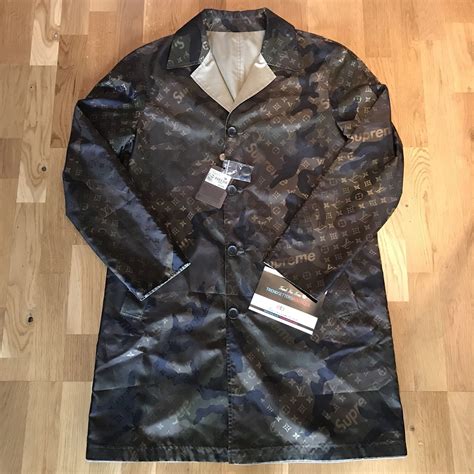 supreme louis vuitton leather|louis vuitton supreme raincoat.